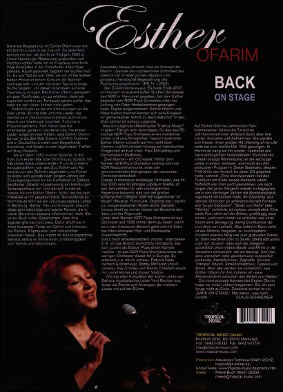 Back on Stage - Werbeplakat - Pressetext - click to read!